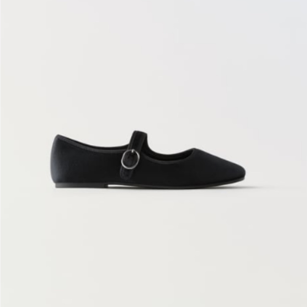 Girls velvet square toe ballet flats